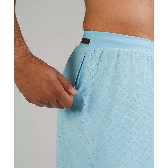 Lululemon Men Size L Fast Free Lined Short 6" BCHI Blue Chill NWT $88 - Picture 4 of 10